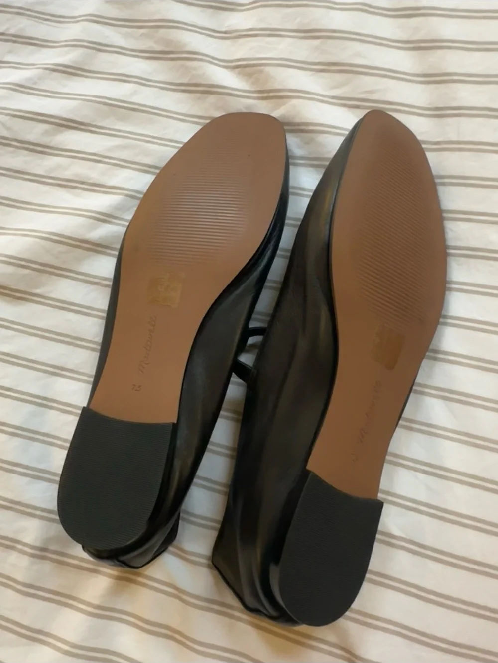 Madewell Greta Mary Jane Flat - 7.5 True Black Excellent Condition Ballet Flats